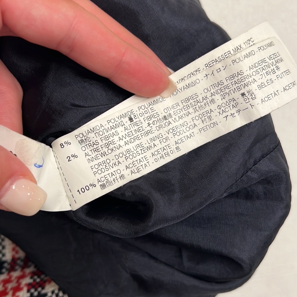 Zara Plaid Dress in Navy, Red, and Cream, XS - Picture 6 of 8